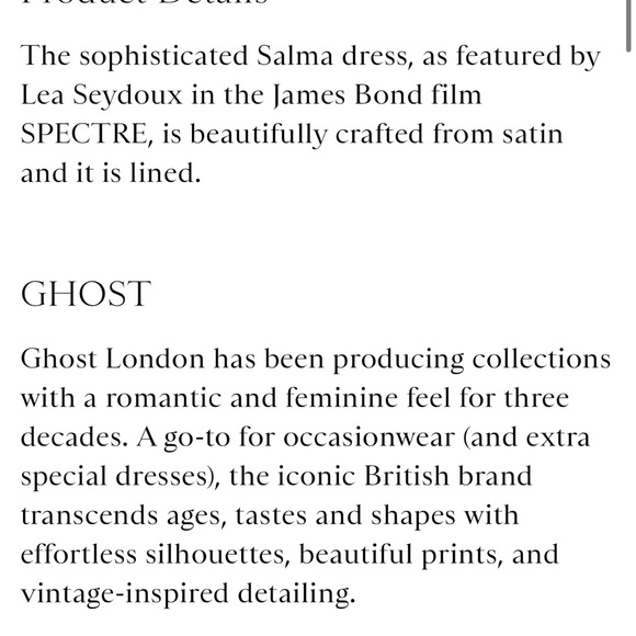Salma Dress Ghost London NWT - Picture 4 of 4